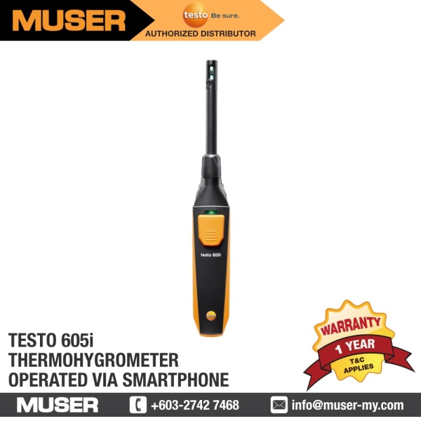 Testo 605i Gen 2 Thermohygrometer Operated via Smartphone Hygrometers Humidity / Moisture Testo Kuala Lumpur (KL), Malaysia, Selangor, Sunway Velocity Supplier, Suppliers, Supply, Supplies | Muser Apac Sdn Bhd