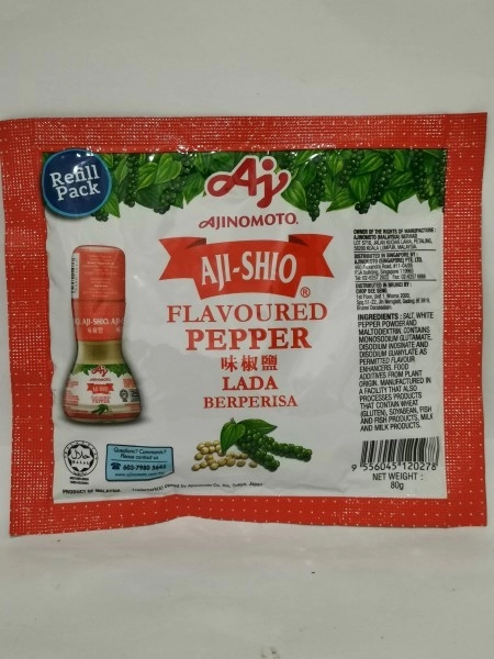 AJINOMOTO AJI-SHIO Flavoured Pepper 80g 味椒盐