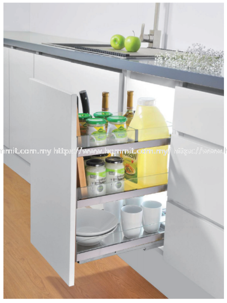 3 Layer Drawer Basket With Soft-Closing Kitchenware Selangor, Malaysia, Kuala Lumpur (KL), Klang Supplier, Suppliers, Supply, Supplies | HOMMIT HARDWARE TRADING SDN. BHD.