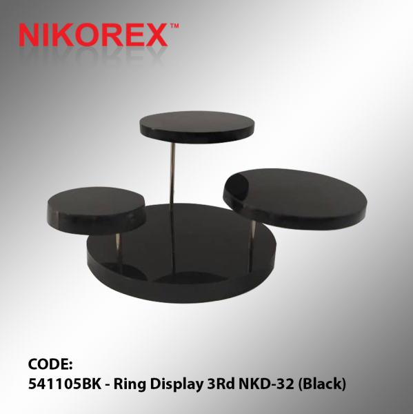 541105BK - Ring Display 3Rd NKD-32 (Black) Ring Display JEWELRY DISPLAYS Malaysia, Johor Bahru (JB), Kuala Lumpur (KL), Selangor, Melaka, Perak, Pahang, Singapore Supplier, Manufacturer, Supply, Supplies | Nikorex Display Products (M) Sdn Bhd