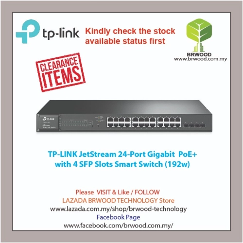 TP-LINK T1600G-28PS (TL-SG2424P): JetStream 24-Port Gigabit Smart PoE+ with 4 SFP Slots Switch