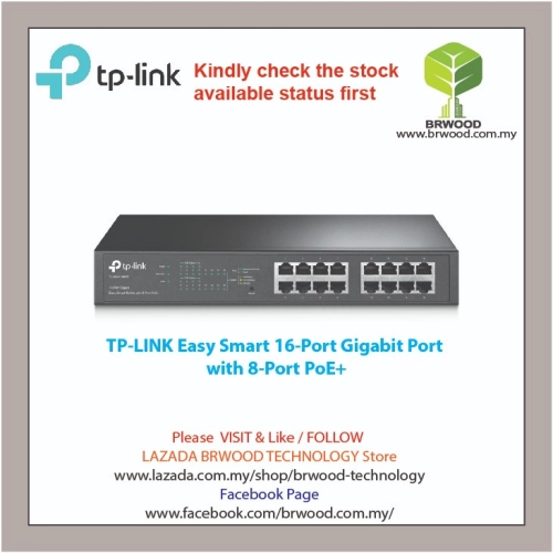 TP-LINK TL-SG1016PE: Easy Smart 16-Port Gigabit with 8-Port PoE+ Switch
