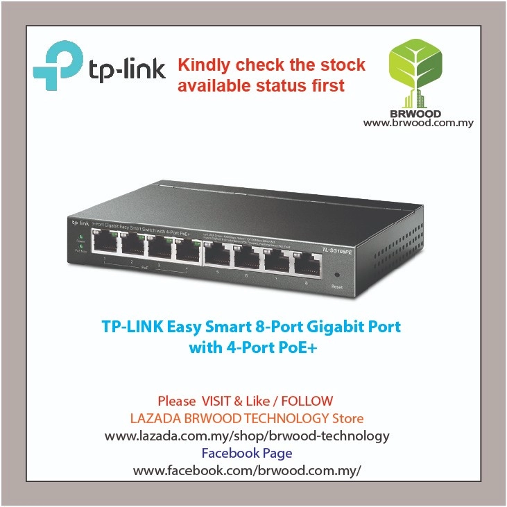 TP Link - 8-Port Gigabit Easy Smart Switch with 4-Port PoE TL-SG108PE?