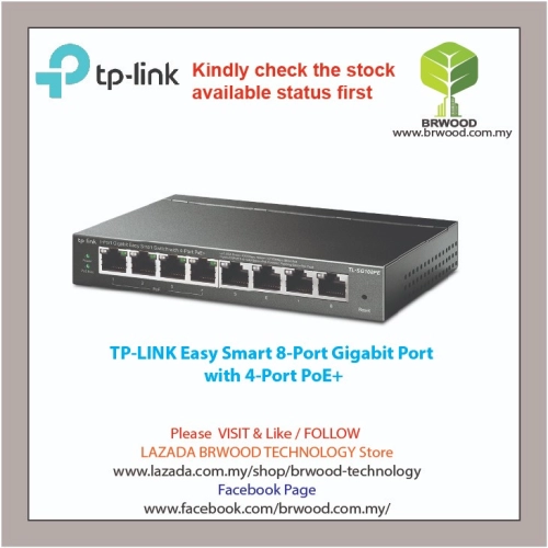 TP-LINK TL-SG108PE: EASY SMART 8-PORT GIGABIT WITH 4-PORT POE+ SWITCH