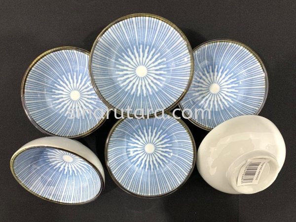 HX60023 3'' Dish Bowl Japanese Blue Line Ceramic Kedah, Malaysia, Lunas Supplier, Suppliers, Supply, Supplies | TH Sinar Utara Trading