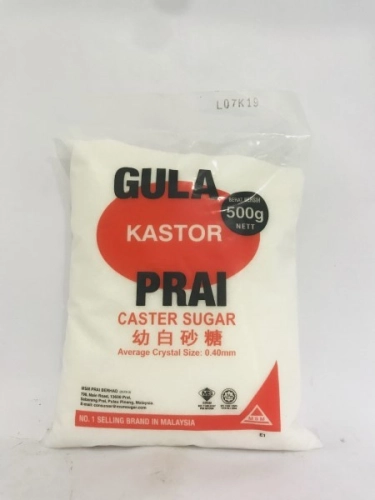 Prai Caster Sugar 500g 幼白砂糖 Gula Kastor Prai