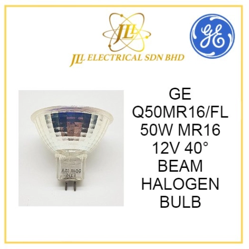 GE Q50MR16/FL 50W MR16 12V 40° BEAM HALOGEN BULB