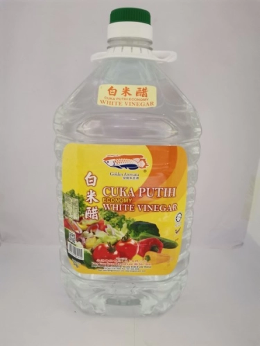 GOLDEN AROWANA White Vinegar 5kg+- 白米醋 Cuka Putih 
