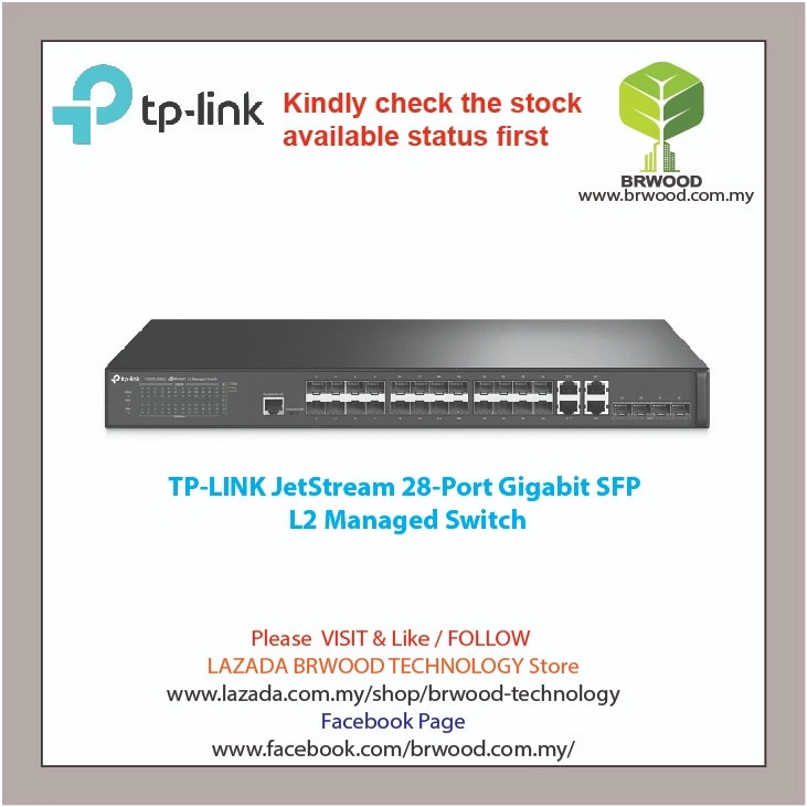 TP-Link T2600G-28SQ: JetStream 28-Port Gigabit SFP L2 Managed Switch
