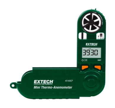 extech 45168cp : mini thermo-anemometer with built-in compass