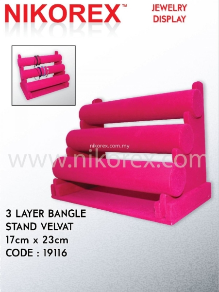 542503PK - BANGLE STAND 3 LAYER (PINK)