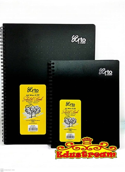 Campap Wire-OPP Cover Sketch Book Black Paper Notebook Writing & Correction Stationery & Craft Johor Bahru (JB), Malaysia Supplier, Suppliers, Supply, Supplies | Edustream Sdn Bhd