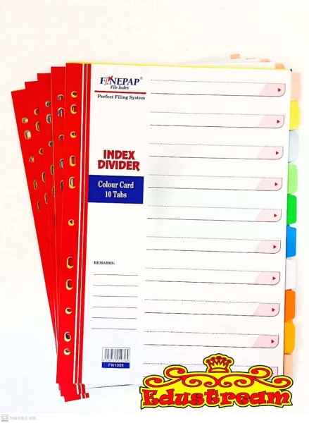 FINEPAP PLASTIC COATED INDEX DIVIDER Labels Paper Product Stationery & Craft Johor Bahru (JB), Malaysia Supplier, Suppliers, Supply, Supplies | Edustream Sdn Bhd