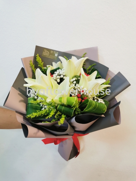 Lily 009 Lily bouquet Johor Bahru (JB), Malaysia, Ulu Tiram Supplier, Suppliers, Supply, Supplies | HV A Flower House