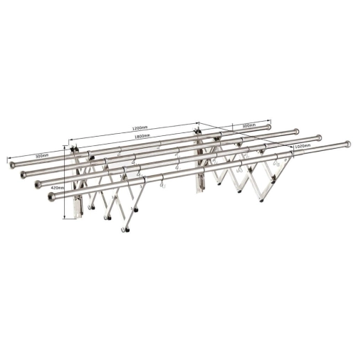 GH94-1714 4 Tube Retractable Clothes Rack