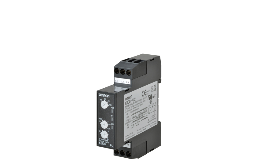 omron k8ds-pu ideal for monitoring 3-phase power supplies for industrial facilities and equipment. 17.5 mm