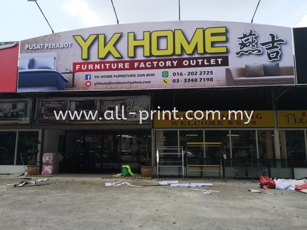 YK Home Furniture Factory  Outlet  - billboard Signage  Billboard Signage Signboard Selangor, Malaysia, Kuala Lumpur (KL), Shah Alam Manufacturer, Supplier, Supply, Supplies | ALL PRINT INDUSTRIES