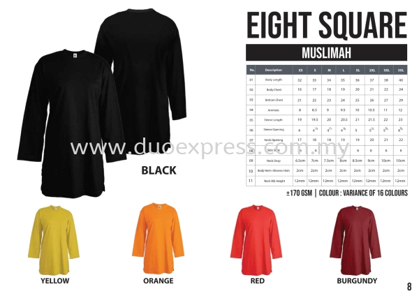 EIGHTSQUARE Cotton Muslimah Roundneck T Shirt  1 Cotton BAJU EIGHT SQUARE ( READY STK) Malaysia, Selangor, Kuala Lumpur (KL), Petaling Jaya (PJ) Supplier, Suppliers, Supply, Supplies | Duo Express