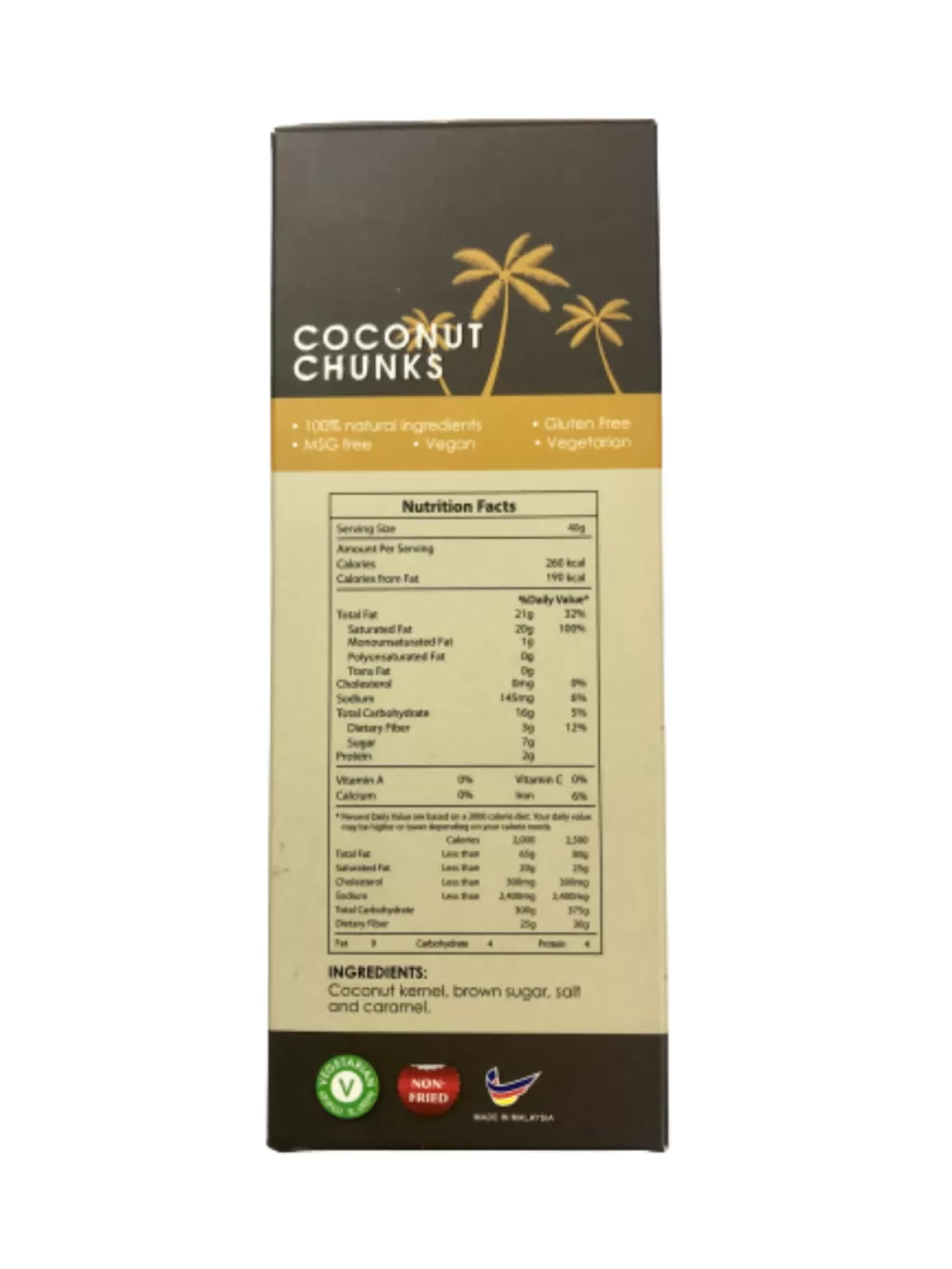 Delicoco Coconut Chunks Caramel Crunch D/Cut box (60 grams)