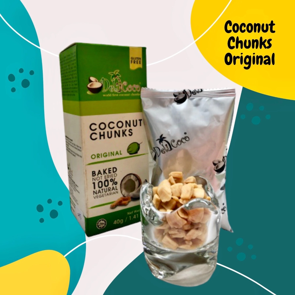 Delicoco Coconut Chunks Original D/Cut box (60 grams)