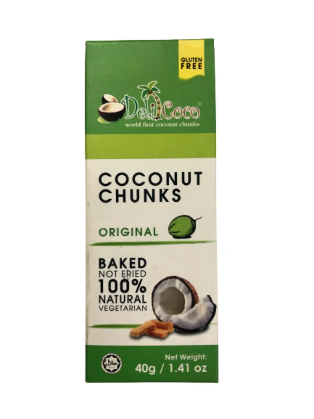 Delicoco Coconut Chunks Original D/Cut box (60 grams)