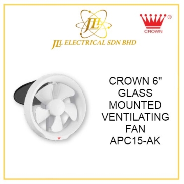 CROWN 6" GLASS MOUNTED VENTILATOR EXHAUST FAN APC15-AK