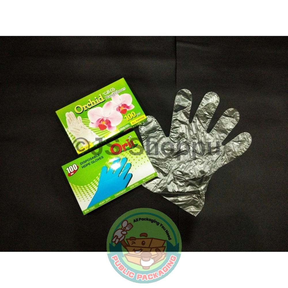 Disposable Glove (Orchid / Orii) / Sarung Tangan 100pcs