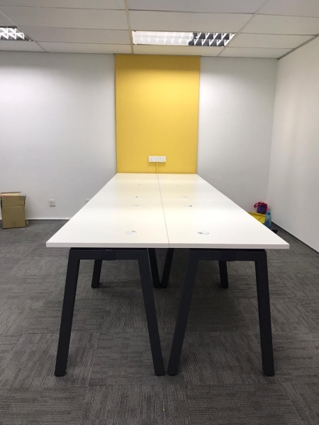 Rectangular table with C metal leg Office desk Office table Office Workstation Malaysia, Selangor, Kuala Lumpur (KL), Seri Kembangan Supplier, Suppliers, Supply, Supplies | Aimsure Sdn Bhd