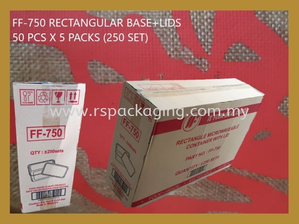 FF 750 BASE+LIDS (250 PCS)X4 RECTANGLE PLASTIC CONTIANER MICROWAVEABLE PLASTIC CONTAINNER Kuala Lumpur (KL), Malaysia, Selangor, Kepong Supplier, Suppliers, Supply, Supplies | RS Peck Trading