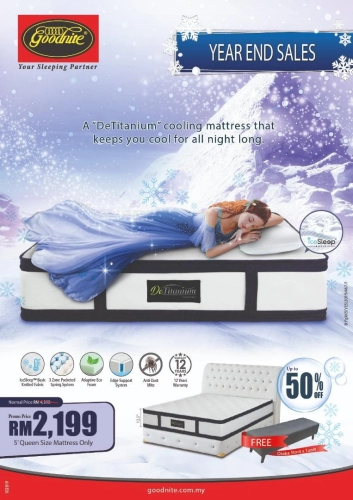 Exclusive Set Goodnite Mattress with Bedframes Set Katil dengan tilam Offer Queen King De titanium 