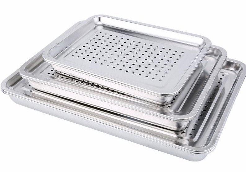 TS32X22 32X22CM S/STEEL TRAY WITH STRAINER