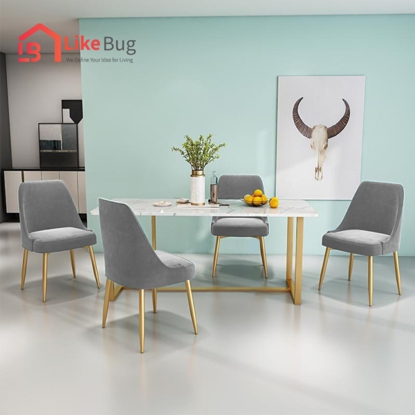 Caiden Marble Texture Dining Table Set Dining Table Set Kitchen & Dining Malaysia, Selangor, Kuala Lumpur (KL) Supplier, Suppliers, Supply, Supplies | Like Bug Sdn Bhd