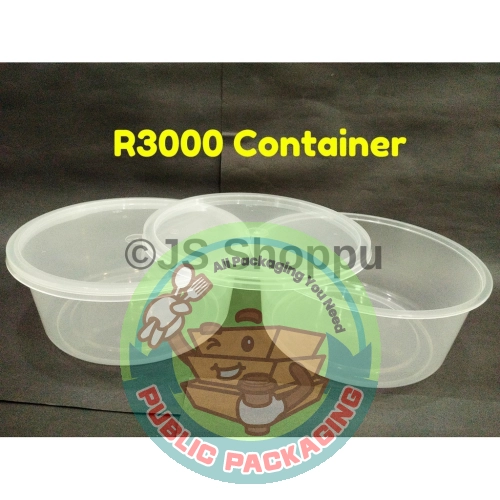 R3000 Round Disposable Plastic Food Container (30pcs± )