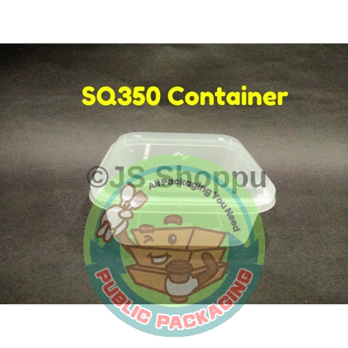 SQ350 Square Plastic Disposable Food Container (50pcs±)