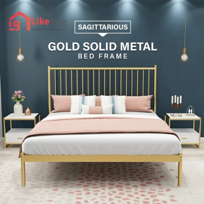 Sagittarious Gold Metal Bed Frame