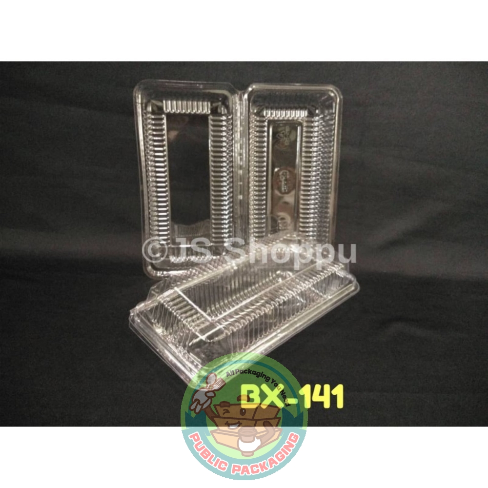 Kuih Container BX-141 / Disposable Plastic Clear Bakery Container (50pcs+-)