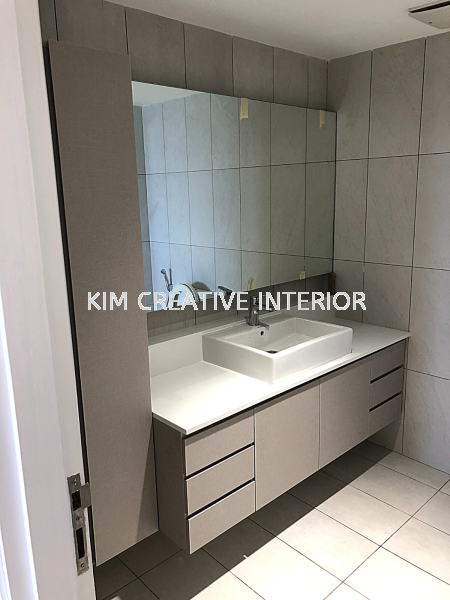 Mirror c/w LED Strip Mirror & Glass Other Custom Made Cabinet Design Selangor, Malaysia, Kuala Lumpur (KL), Seri Kembangan Service | Kim Creative Interior Sdn Bhd