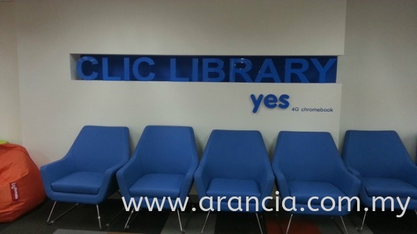  Project (Clic Library) Signboard Puchong, Selangor, Kuala Lumpur (KL), Malaysia. Supplier, Supplies, Manufacturer, Maker | Arancia Asia Sdn Bhd