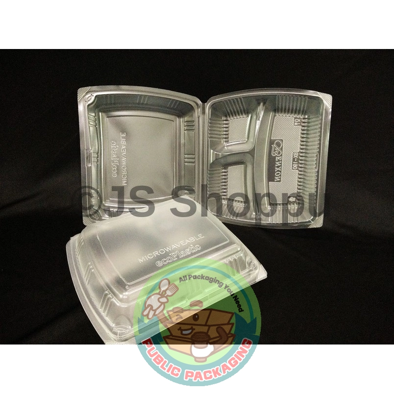 Disposable 3 Compartment PP Lunch Box - BX-190 (50pcs±) 