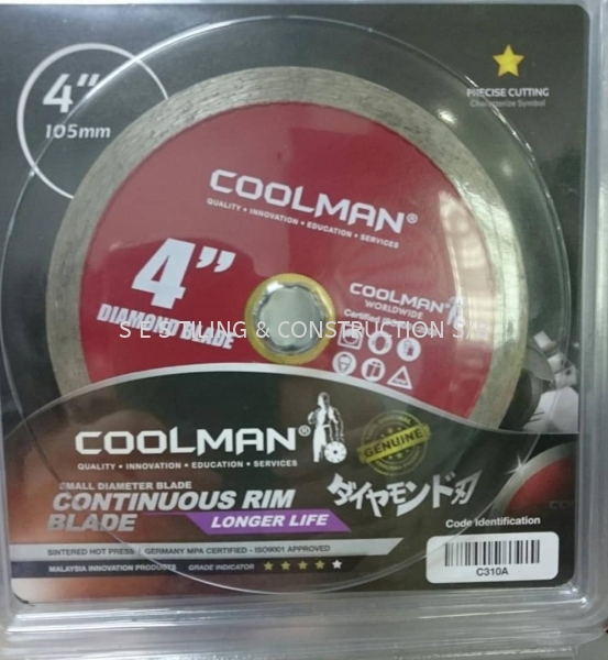 C310A 4 COOLMAN CONTINUOUS RIM BLADE Tiles Accessories Other Melaka, Malaysia, Alor Gajah Supplier, Suppliers, Supply, Supplies | S E S TILING & CONSTRUCTION SDN. BHD.