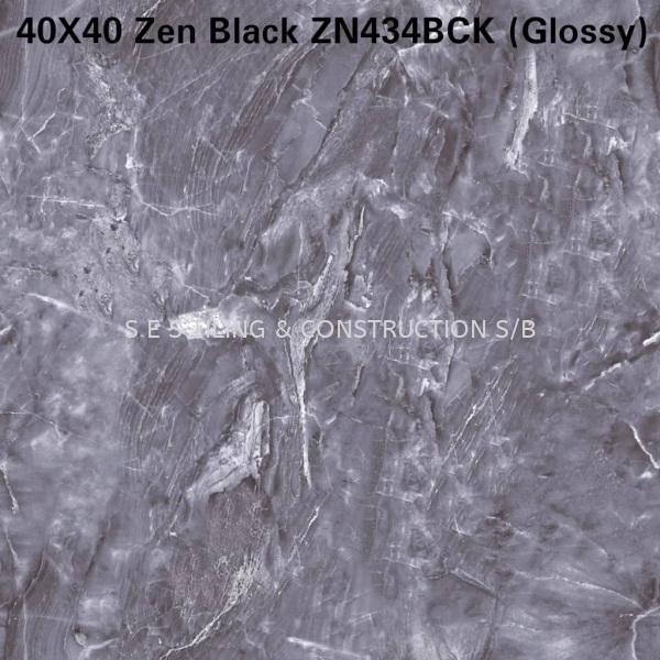 ZN434BCK (40X40cm) GLOSSY Floor Tiles Porcelain & Ceramic Tiles Melaka, Malaysia, Alor Gajah Supplier, Suppliers, Supply, Supplies | S E S TILING & CONSTRUCTION SDN. BHD.