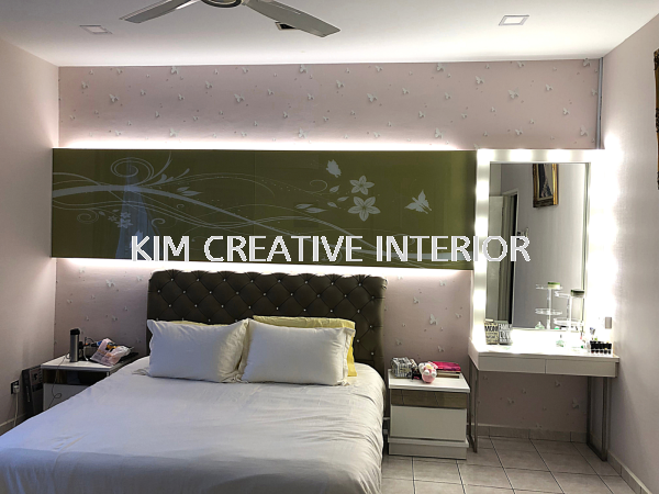 UV Printing Glass & Dressing Study & Dressing Table Bedroom Design Selangor, Malaysia, Kuala Lumpur (KL), Seri Kembangan Service | Kim Creative Interior Sdn Bhd