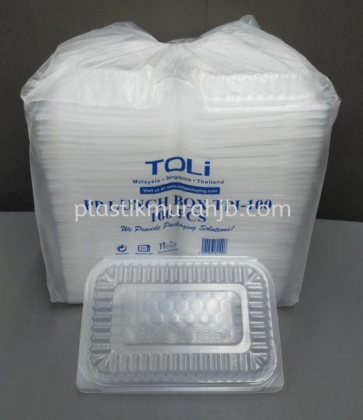 TPI-100 Kotak Nasi Plastik Kotak Nasi Plastik (PP) Johor Bahru (JB), Malaysia, Pasir Gudang Supplier, Wholesaler, Supply, Supplies | SJ DIY PLASTIC DISTRIBUTION (M) SDN BHD