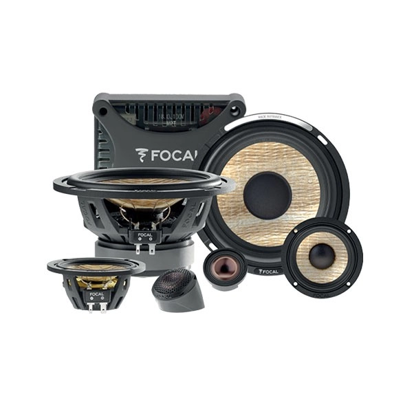 Focal Car Audio 16.5cm (6'') and 8cm (3'') 3-Way Component Kit PS 165 F3E