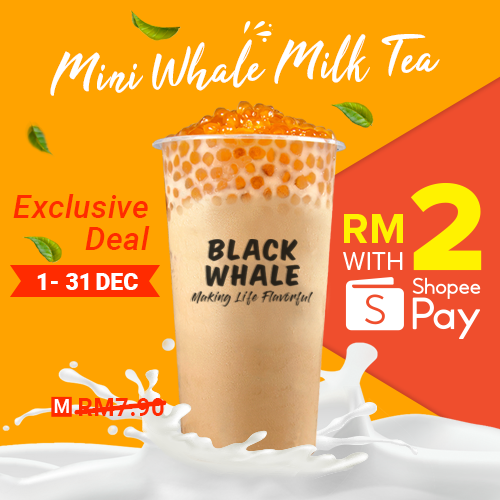 Mini Whale Milk Tea only at RM2!