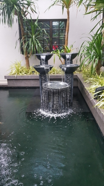 Nice flowing water feature @ Indah Pura Kulai Koi Pond Design and Build Johor Bahru (JB), Malaysia Supply Supplier Suppliers | Kohaku Koi House Sdn Bhd