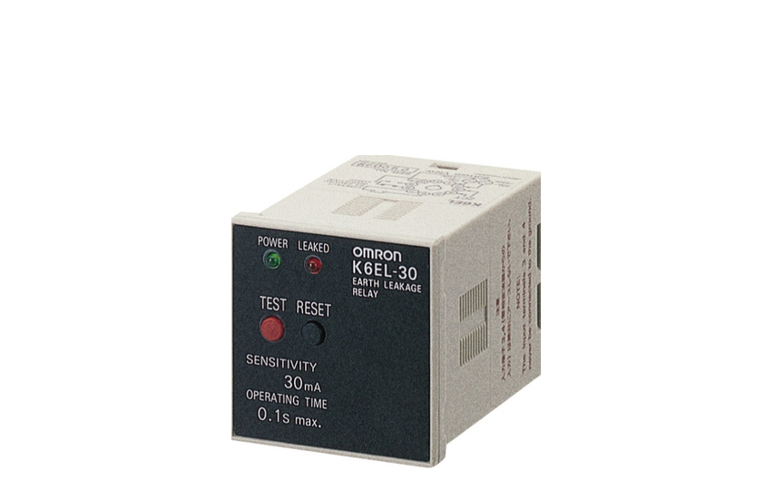 omron k6el economical, compact, high-performance, din 48 × 48-mm ground fault relay for low voltages