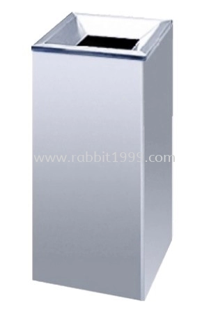 RABBIT STAINLESS STEEL OPEN TOP SQUARE LITTER BIN - SQB-005/OT, SQB-006/OT, SQB-015/OT, SQB-016/OT