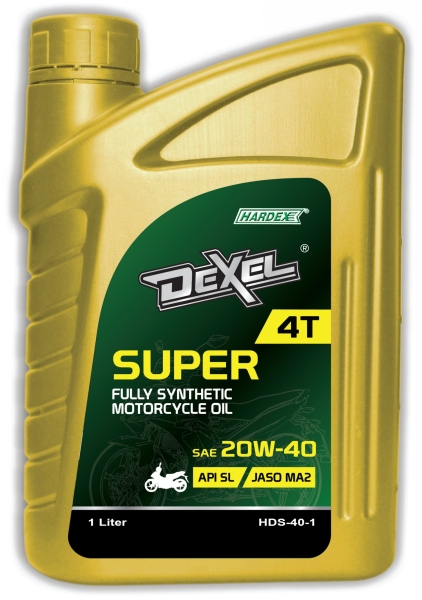 HARDEX DEXEL SUPER 4T FULLY SYNTHETIC MOTORCYCLE OIL SAE 20W-40 DEXEL FULLY SYNTHETIC MOTORCYCLE ENGINE OIL LUBRICANT PRODUCTS Pahang, Malaysia, Kuantan Manufacturer, Supplier, Distributor, Supply | Hardex Corporation Sdn Bhd