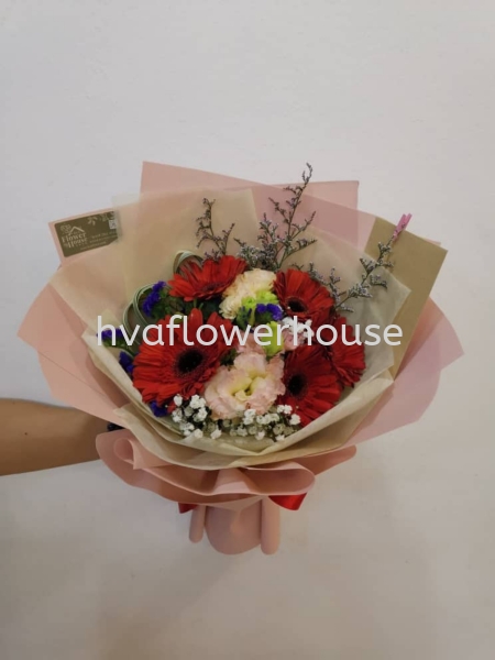 Flower Gerbera Mix 001 Flower Gerbera Bouquet Johor Bahru (JB), Malaysia, Ulu Tiram Supplier, Suppliers, Supply, Supplies | HV A Flower House